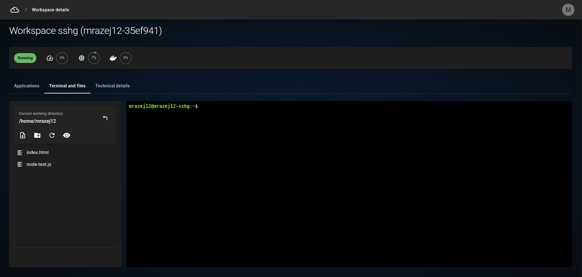 terminal and files